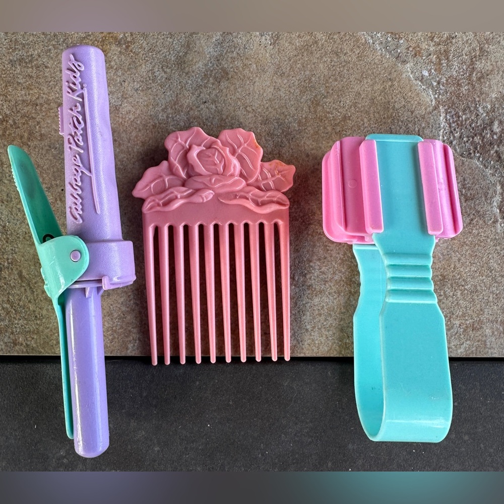 Vintage Cabbage Patch Kids Hair Tools, Crimper Curling Iron Comb